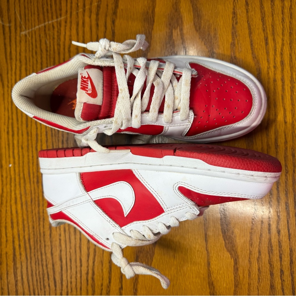 Nike Dunk Low Championship Red Sneakers - Picture 2 of 4